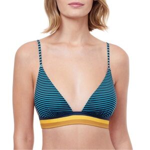 GOTTEX LUMA STRIPES OF LIGHT TRIANGLE BIKINI TOP Size 10 New NWT